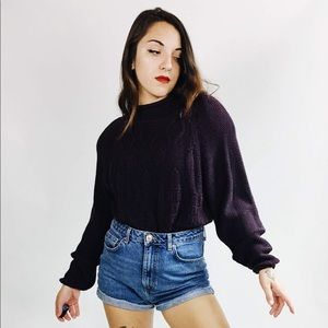 80’s Purple Knit Sweater